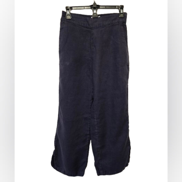 Rachel Zoe 100% Linen Dark Blue Pants Size XS - Picture 1 of 7